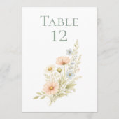 Wildflower Garden Table Number Sign (裏面)