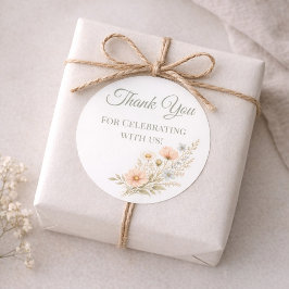 Wildflower Garden Thank You ラウンドシール