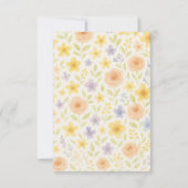 Wildflower Garden Watercolor Floral Wedding 招待状 (裏面)