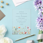 Wildflower Garden Wedding アクリル招待状 (インサイチュ (ウェディング))