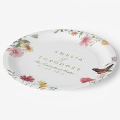 Wildflower Garden Wedding ペーパープレート (アングル)