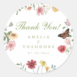 Wildflower Garden Wedding ラウンドシール