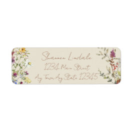 Wildflower Garden Wedding 返信先住所ラベル ラベル