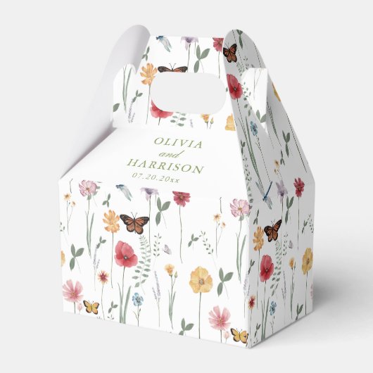 Wildflower Garden Wedding Favor Box フェイバーボックス (裏面サイド)