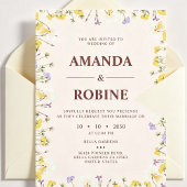 Wildflower Garden Wedding Invitation 招待状