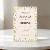 Wildflower Garden Wedding Invitation 招待状