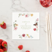 Wildflower Garden Wedding Napkins スタンダードカクテルナプキン (インサイチュ)