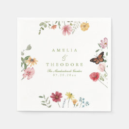 Wildflower Garden Wedding Napkins スタンダードカクテルナプキン