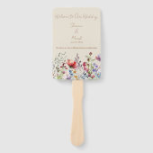 Wildflower Garden Wedding Program Hand Fan ハンドファン (正面)