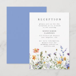 Wildflower Garden Wedding Reception Enclosure Card エンクロージャーカード