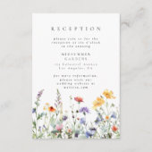 Wildflower Garden Wedding Reception Enclosure Card エンクロージャーカード (正面)