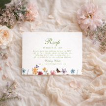 Wildflower Garden Wedding RSVP Card