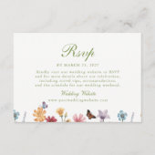 Wildflower Garden Wedding RSVP Card エンクロージャーカード (正面)