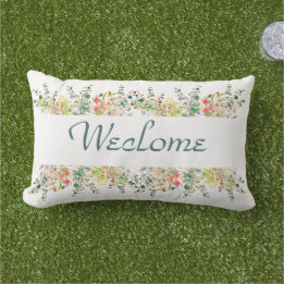 Wildflower Garden Welcome アウトドアパティオポーチ アウトドアクッション