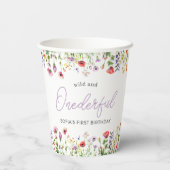 Wildflower Girl 1st Birthday Paper Cups 紙コップ (裏面)