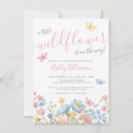 Wildflower Girl Baby Shower 招待状