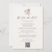 Wildflower Grace Elopement Wedding Announcement 招待状 (正面)