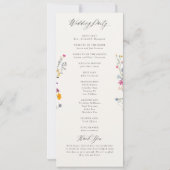Wildflower Grace Modern Elegant Wedding Program (裏面)