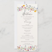 Wildflower Grace Modern Elegant Wedding Program (正面)