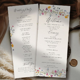 Wildflower Grace Modern Elegant Wedding Program
