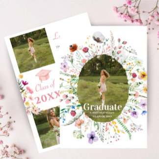 Wildflower  Graduation Announcement Party photo 招待状