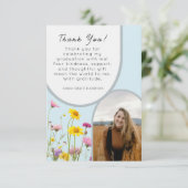 Wildflower Graduation Arch Photo エレガント Thank You サンキューカード (スタンド正面)