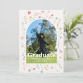 Wildflower graduation invitation 招待状 (スタンド正面)