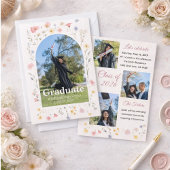 Wildflower graduation invitation 招待状