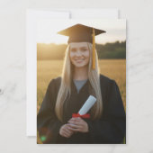 Wildflower Graduation Party Photo 招待状 (裏面)