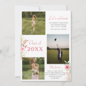 Wildflower Graduation Party photo 招待状 (裏面)