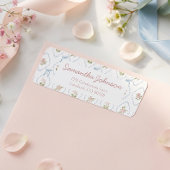 Wildflower Graduation Party Return Address ラベル