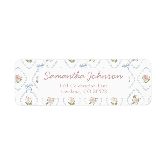 Wildflower Graduation Party Return Address ラベル (正面)