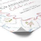 Wildflower Graduation Welcome Sign ポスター (角)