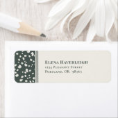 Wildflower Green Cream Lunaria Custom Botanical ラベル (インサイチュ)