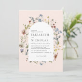 Wildflower+Greenery+Botanical+Wedding 招待状 (スタンド正面)