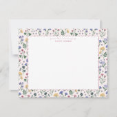 Wildflower Hand Painted Scalloped Border card 招待状 (正面)