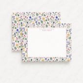 Wildflower Hand Painted Scalloped Border card 招待状