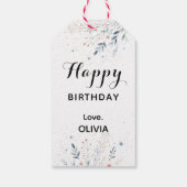 Wildflower Happy Birthday ギフトタグ (裏面)