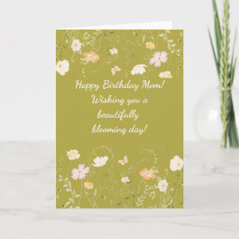 Wildflower Happy Birthday Mom Card カード