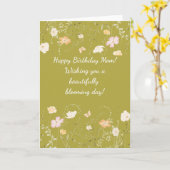 Wildflower Happy Birthday Mom Card カード (黄色い花)