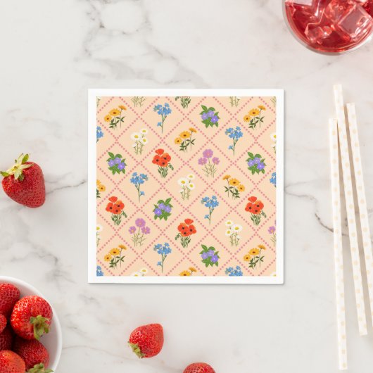 Wildflower Harlequin Garden スタンダードカクテルナプキン (インサイチュ)