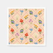 Wildflower Harlequin Garden スタンダードカクテルナプキン (正面)