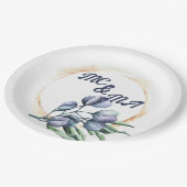 Wildflower Harmony Custom Floral Party Plate ペーパープレート (アングル)