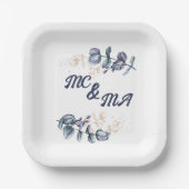 Wildflower Harmony Floral Party Plate ペーパープレート (正面)