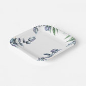 Wildflower Harmony Rustic Floral Plate ペーパープレート (傾斜あり)