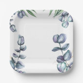 Wildflower Harmony Rustic Floral Plate ペーパープレート (正面)