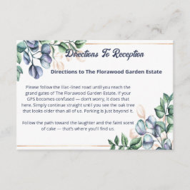 Wildflower Harmony Wedding Directions エンクロージャーカード