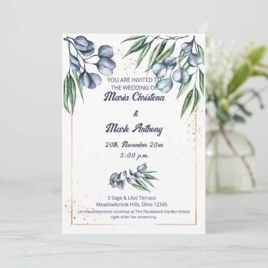 Wildflower Harmony Wedding Invitation  招待状 (スタンド正面)