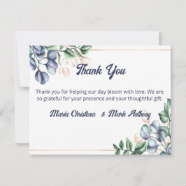 Wildflower Harmony Wedding Thank You Card 出欠カード