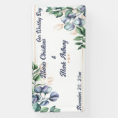 Wildflower Harmony Wedding Welcome Sign   横断幕 (縦)